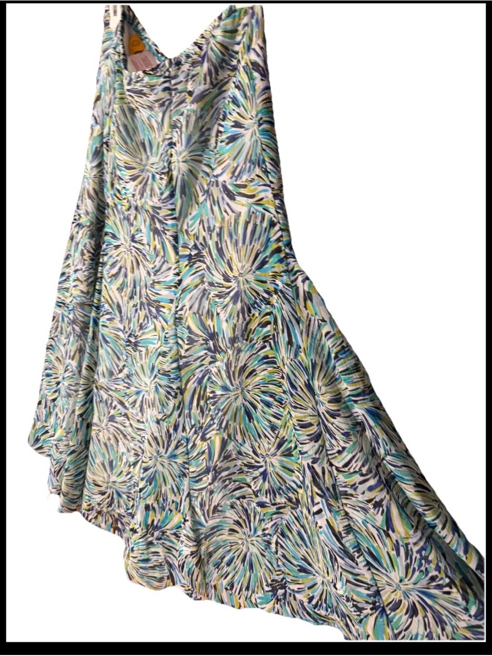 Ruby Rd Floral Swirl Maxi skirt in Teal, Navy & Cream sz 12